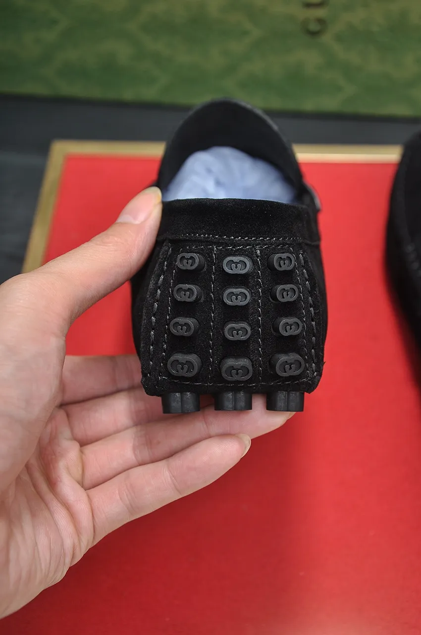 Men's Men's Shoes💰420💶【GUCCI】 (High-end Niuli) New 🍀Gucci*——Gucci Doudou Shoes! Made of imported original cowhide, the inner top layer is comfortable cowhide lining! Original wear-resistant rubber outsole! High quality products! Code number 38-44!